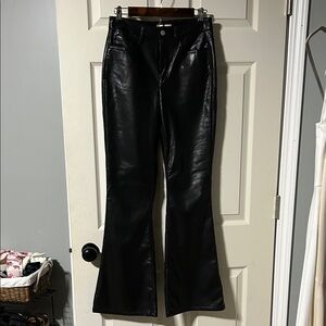 Altar'd State Black Flare Leather Pants
